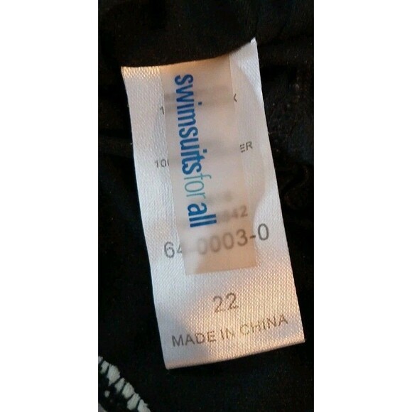 Swimsuits For All, Gray/ White Animal Print /Tankini Top with Tie On Side/ Sz 22 - Picture 10 of 16